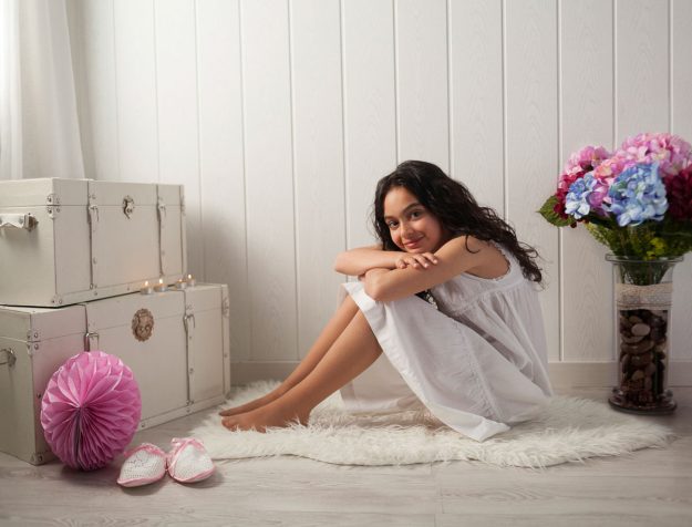 reportaje en estudio comunion pijama