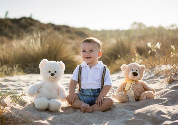 reportaje de niño en exterior